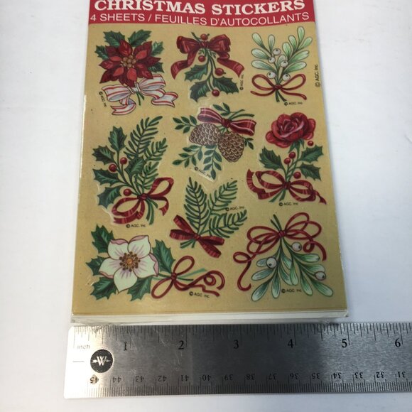 American Greetings Vintage Christmas Stickers Set Of 4 Sheets Crafts Decorating - Picture 9 of 9